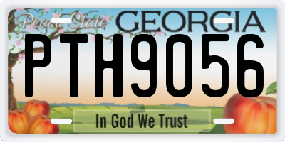 GA license plate PTH9056