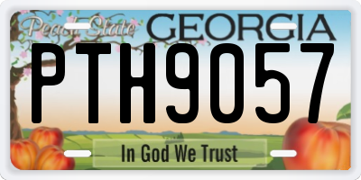 GA license plate PTH9057
