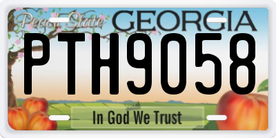 GA license plate PTH9058
