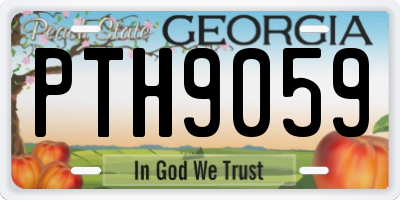 GA license plate PTH9059