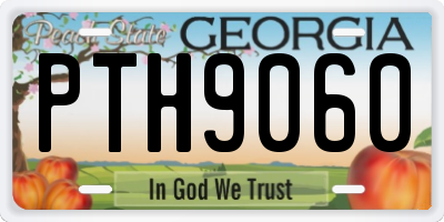 GA license plate PTH9060