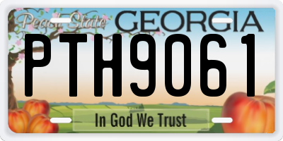 GA license plate PTH9061