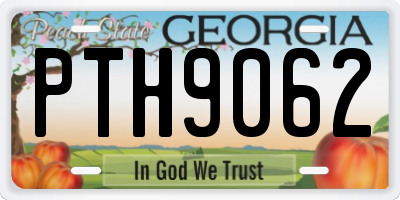 GA license plate PTH9062