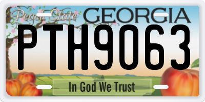 GA license plate PTH9063