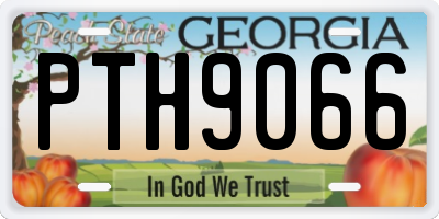 GA license plate PTH9066