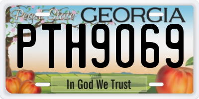 GA license plate PTH9069