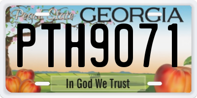 GA license plate PTH9071