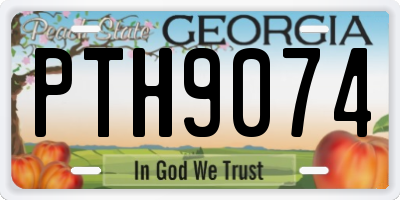 GA license plate PTH9074