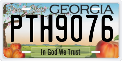 GA license plate PTH9076