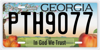 GA license plate PTH9077
