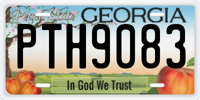 GA license plate PTH9083