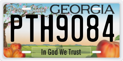 GA license plate PTH9084