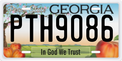 GA license plate PTH9086