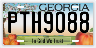 GA license plate PTH9088