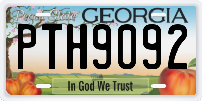 GA license plate PTH9092