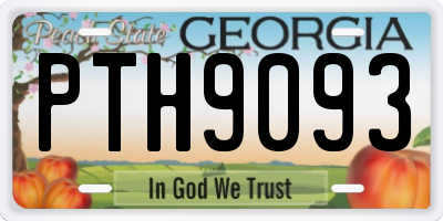 GA license plate PTH9093