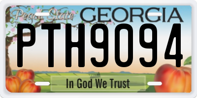 GA license plate PTH9094