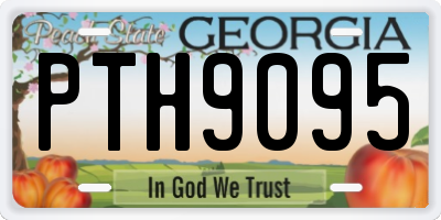 GA license plate PTH9095