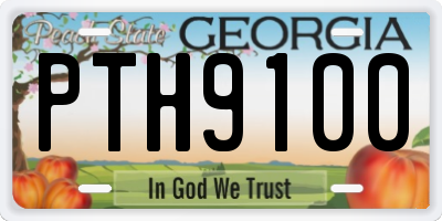 GA license plate PTH9100