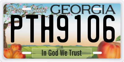 GA license plate PTH9106