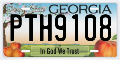 GA license plate PTH9108