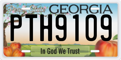 GA license plate PTH9109