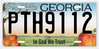 GA license plate PTH9112