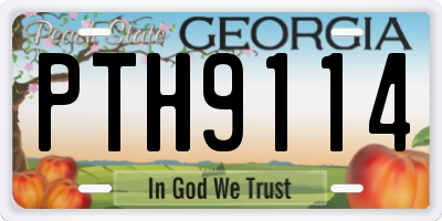 GA license plate PTH9114