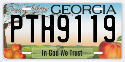 GA license plate PTH9119