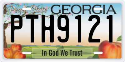 GA license plate PTH9121
