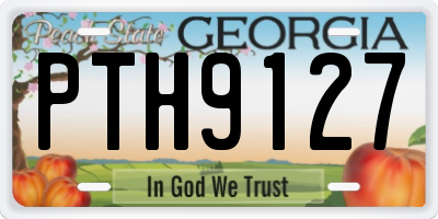 GA license plate PTH9127