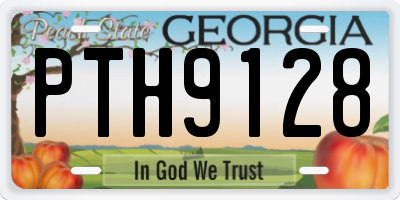 GA license plate PTH9128