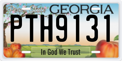 GA license plate PTH9131
