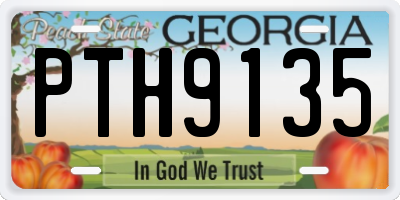 GA license plate PTH9135