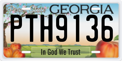 GA license plate PTH9136