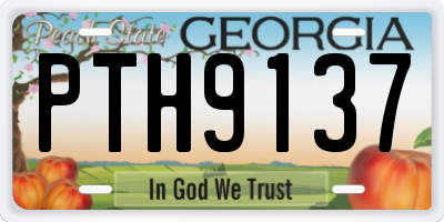 GA license plate PTH9137