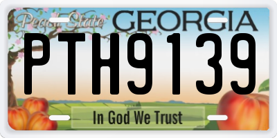 GA license plate PTH9139