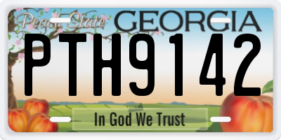 GA license plate PTH9142