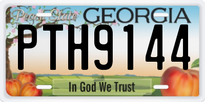 GA license plate PTH9144