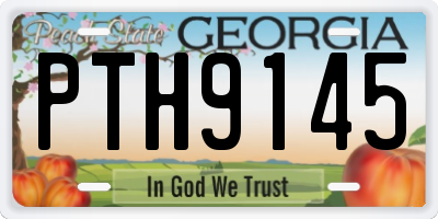 GA license plate PTH9145