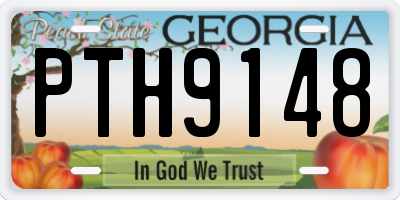 GA license plate PTH9148