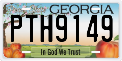 GA license plate PTH9149
