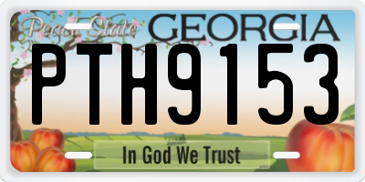 GA license plate PTH9153