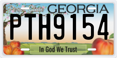 GA license plate PTH9154