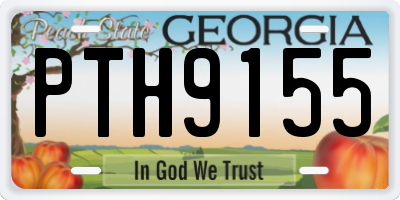 GA license plate PTH9155