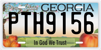 GA license plate PTH9156