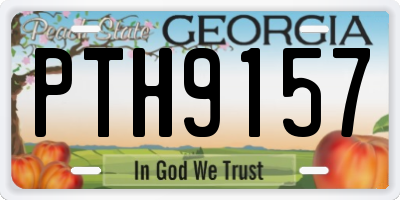 GA license plate PTH9157