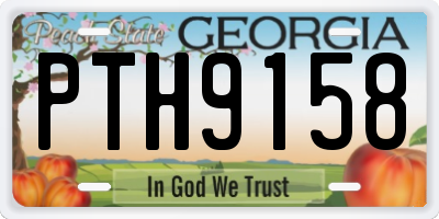GA license plate PTH9158