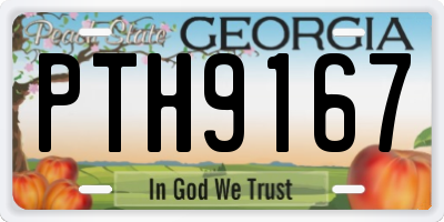 GA license plate PTH9167