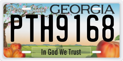 GA license plate PTH9168